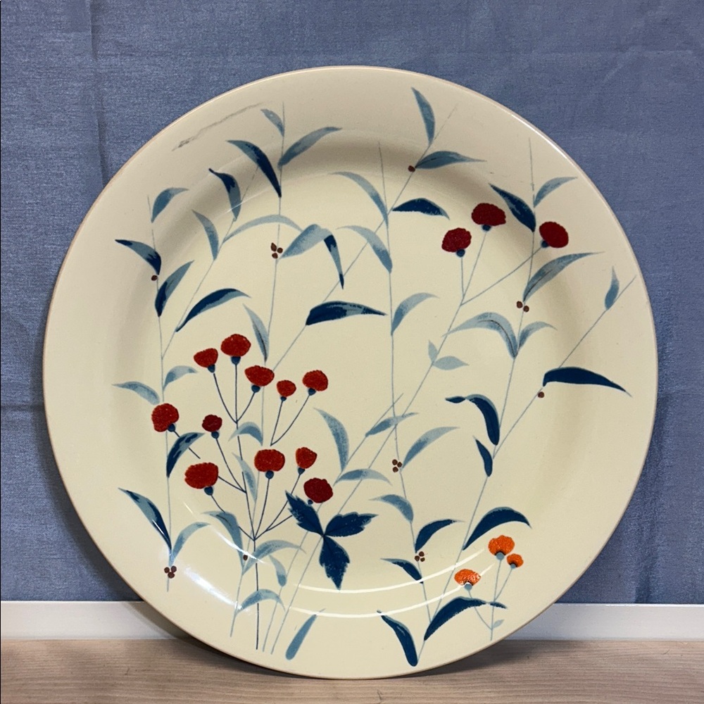Mikasa Dewberry Caledon Glaze Dish Orange Berry Dinner Plates 12,5 inches